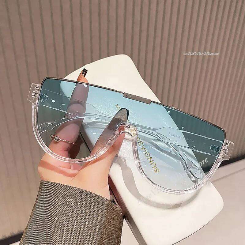 2025 New Design Monoblock Semi-round Sunglasses Half Frame Goggle Shades Outdoor Oversized Sun Glasses for Women & Men Z260127