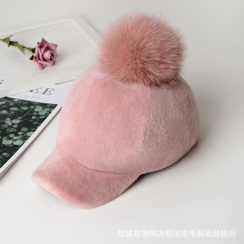 Hat for Women Internet Celebrity Style Ins Trend Plush Knitted Hat Thickened for Autumn and Winter Korean Version Casual Versatile Duckbill CapLJ20110