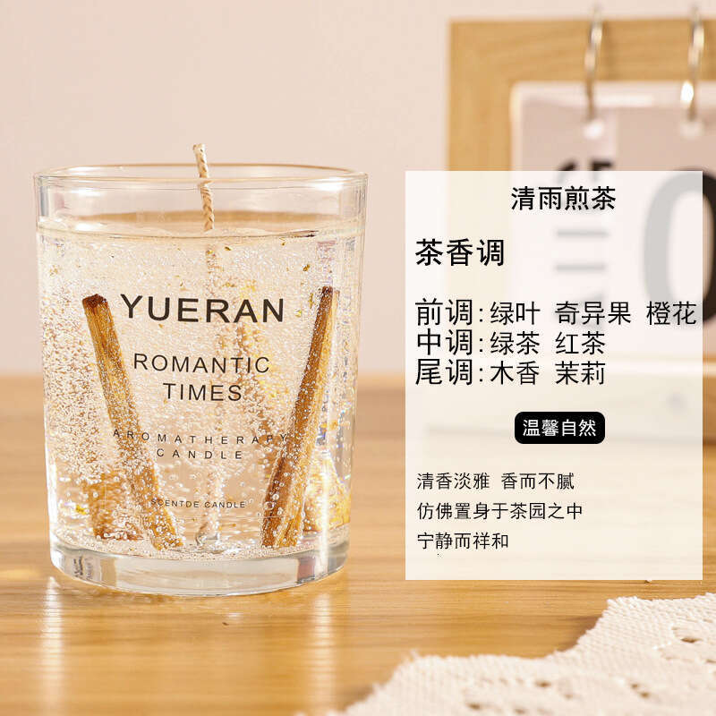 Real Flower Jelly Scented Candle Manufacturer Wholesale Essential Oil Floral Fragrance Glass Ornament Girl Birthday Gift Ins Y260127