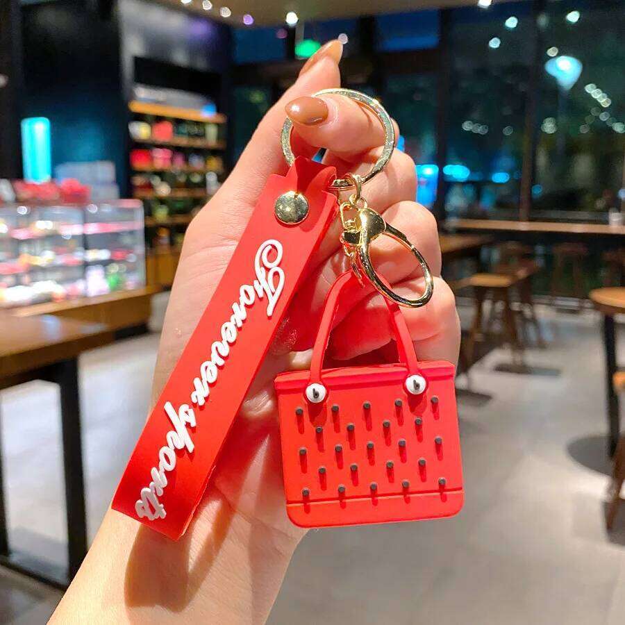 Fashion Keychain Cartoon Backpack Ring Silicone Bag Pendants Accessories Key Chains Jewelry for Girl Women Christmas Gift S260126