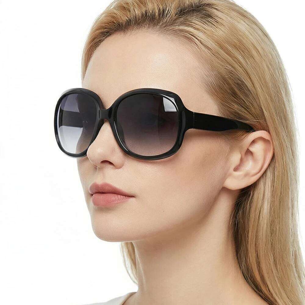 Brand Design Elegant Oversized Polarized Sunglasses Women Fashion Big Round Sun Glasses Ladies Vintage Outdoor Anti Glare Shades Z260127