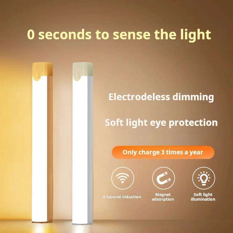 1pc Wireless Rechargeable LED Motion Sensor Cabinet Light Ideal for Closet, Kitchen, Wardrobe, Stairs - Battery Operated Night Z260127