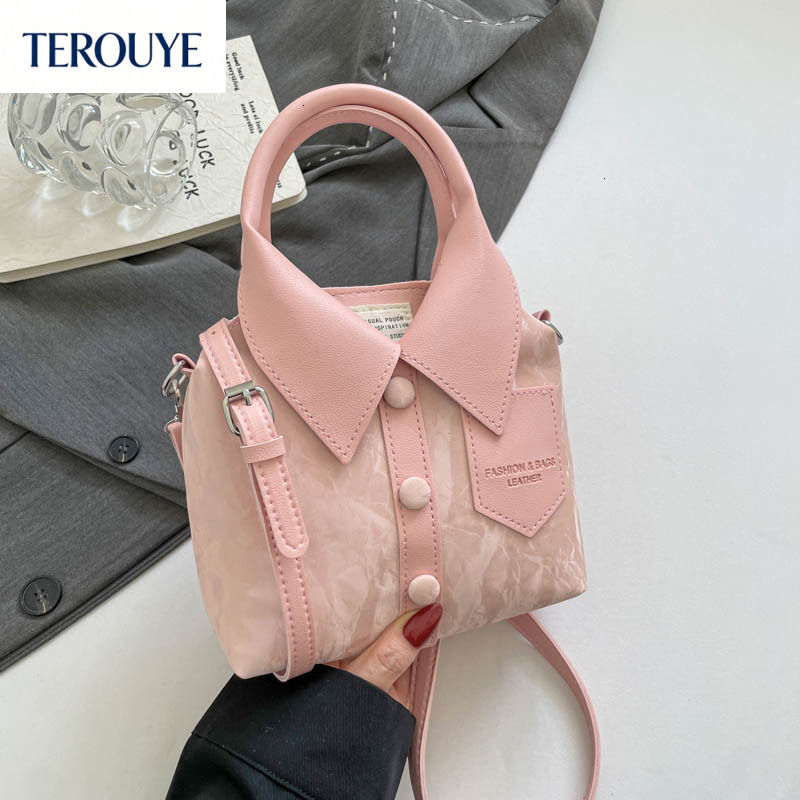 TEROUYE Korean style niche personalized design women's handbag autumn and winter new fashion casual shirt bag simple fashion handbag luxury