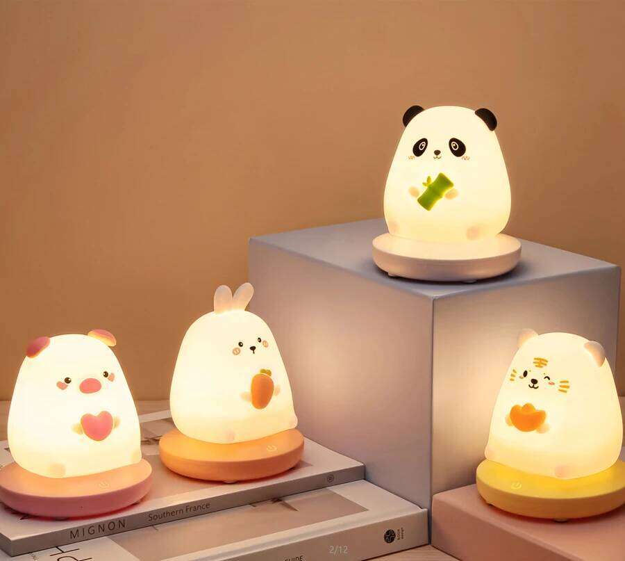 LED night lights for Children bedroom cute animal pig rabbit lamp Touch Sensor Dimmable child Holiday Gift USB Rechargeable Z260127