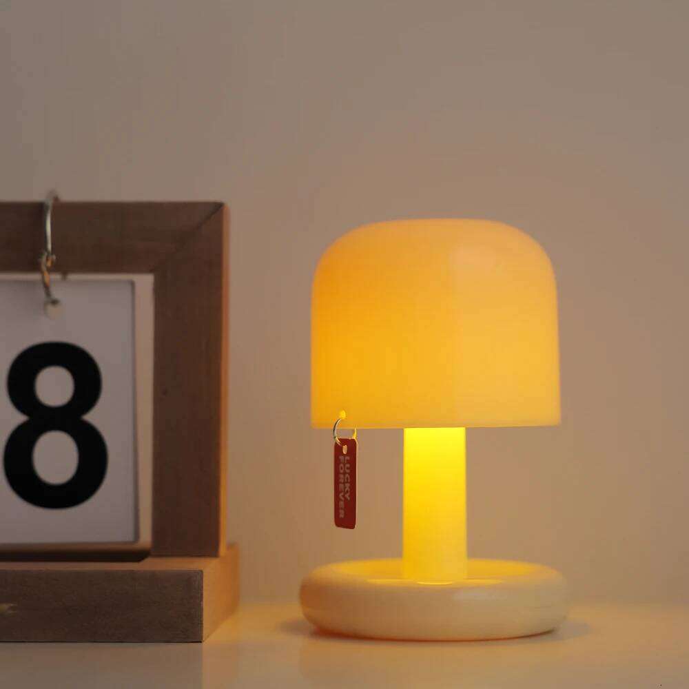 Sunset Night USB Rechargeable Led Mushroom Table Lamp Minimalist Desk Bedside Bedroom Bar Room Decor Atmosphere Mood Light Z260127