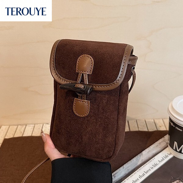 TEROUYE Fashionable and minimalist shoulder bag autumn and winter new style Chinese ethnic style small square bag casual women's handbag retro