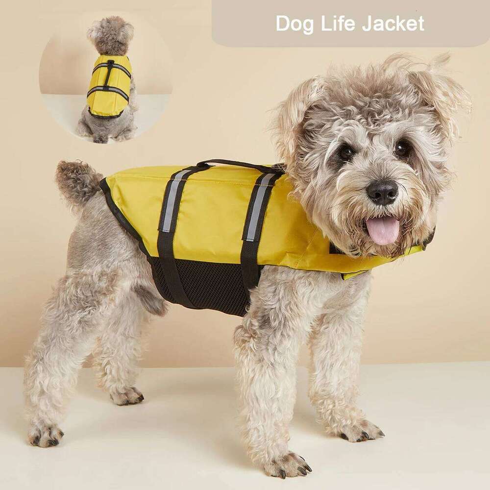 Dog Reflective Adjustable Summer Large Dogs Swimwear Safety Vest Surfing Sailboat Enhanced Buoyancy Pet Life Jacket XJ260127