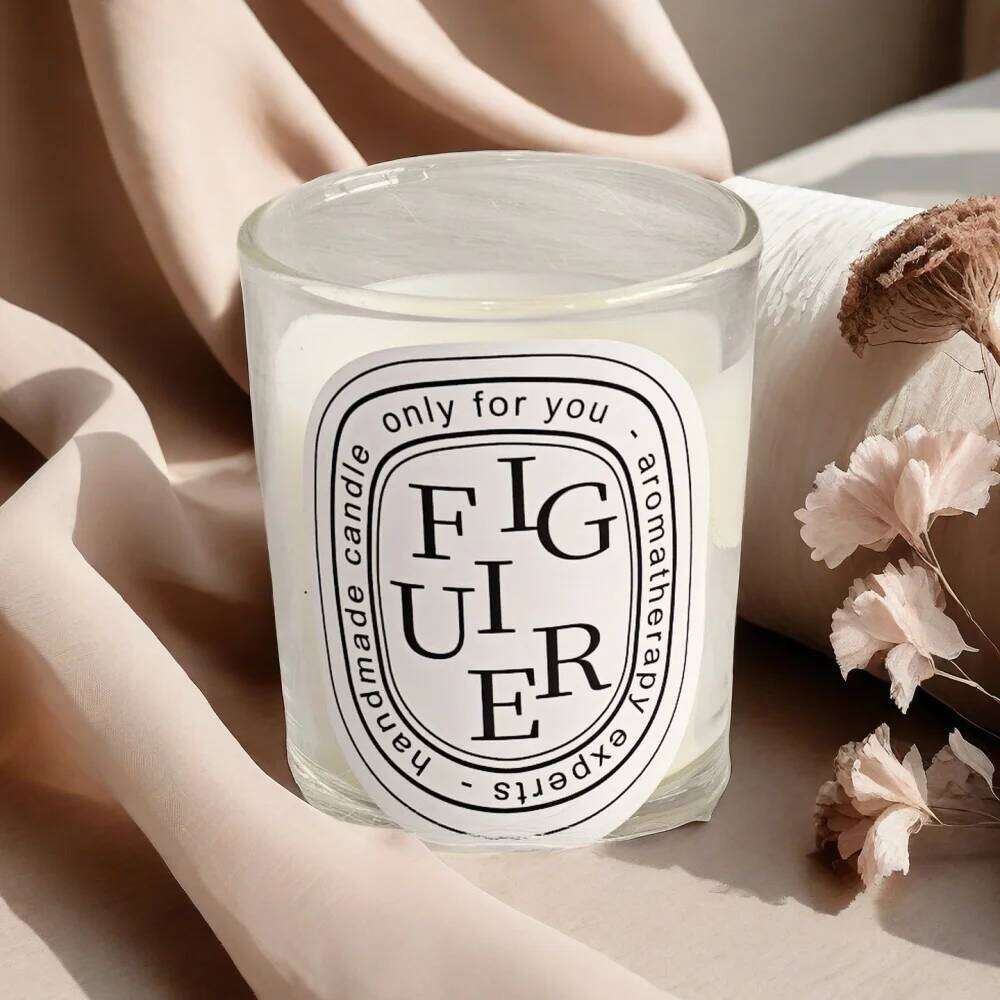 Hot Figuier Fragrance Scented Candle Romantic Gift Transparent Jar Aromatic Candles Light for Wedding Guest Y260127