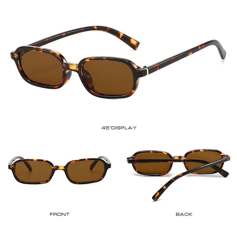 KLASSNUM Vintage Sunglasses Men Women 2025 Trendy Eyewear Rectangle Sun Anti UV400 Shades Eyepiece Small Square Glasses Z260127