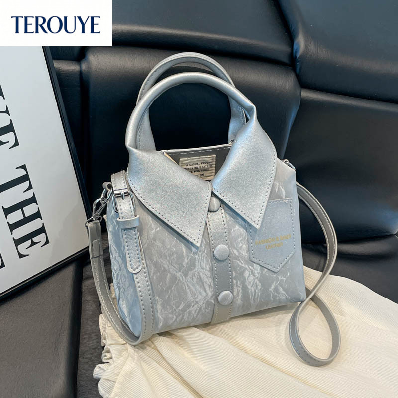 TEROUYE Korean style niche personalized design women's handbag autumn and winter new fashion casual shirt bag simple fashion handbag luxury