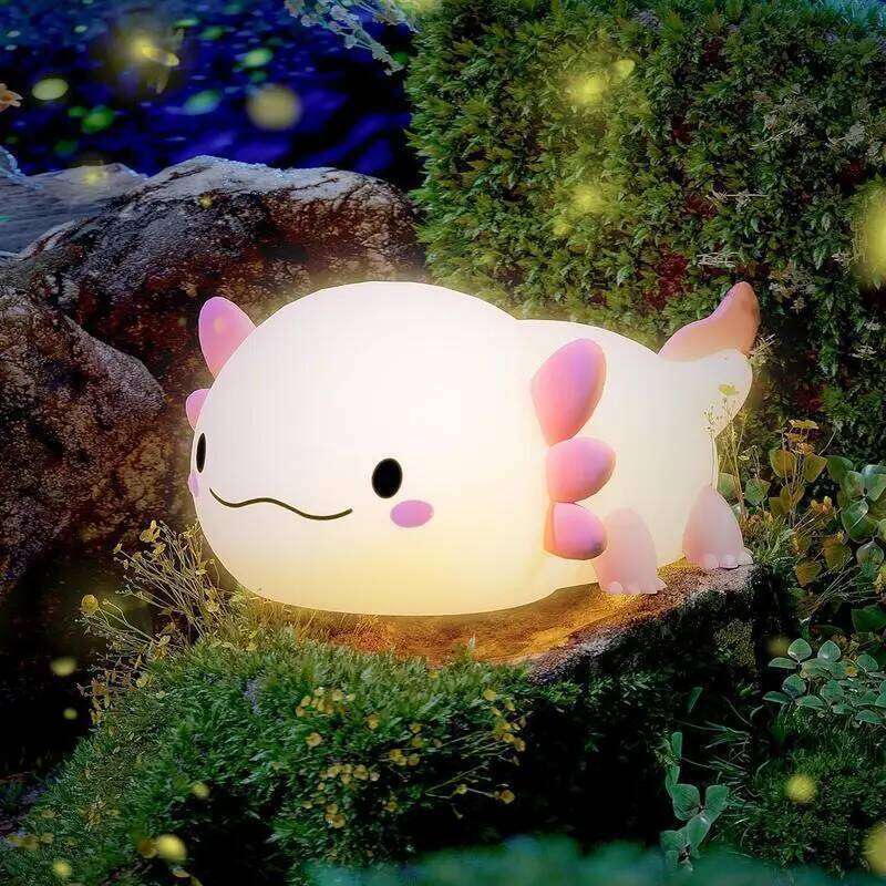 FreeShipCute Axolotl LED Night Light,Dinosaur lamp,Squishy USB & Mobile Touch Lights,Night Bedroom Lamp Z260127