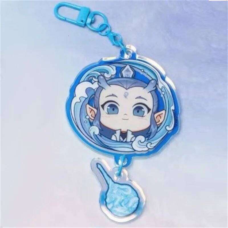 New Nezha: Devil Child's Sea 2 Cartoon Star Bell KeyChain Anime Acrylic llaveros Gifts School Bag Pendant Keyring accessories S260126 f44
