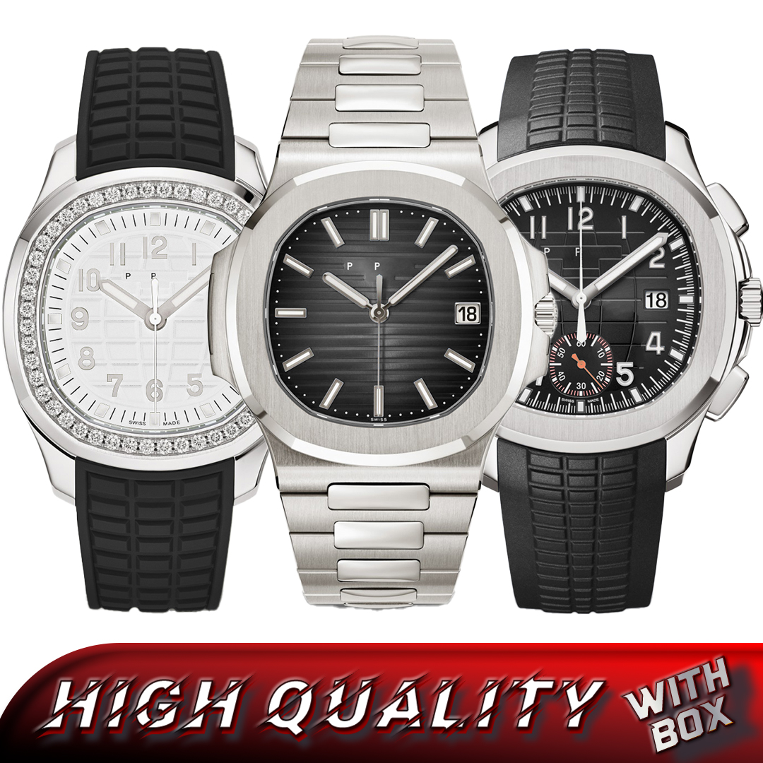 AAA Patekes Philipely Watch Luxury 5711 Nautilius Watches Mens Designer Clone Watch Man Moissanite Watch Top Quality Quartz Mechanical Automatic Watch Box 7cb