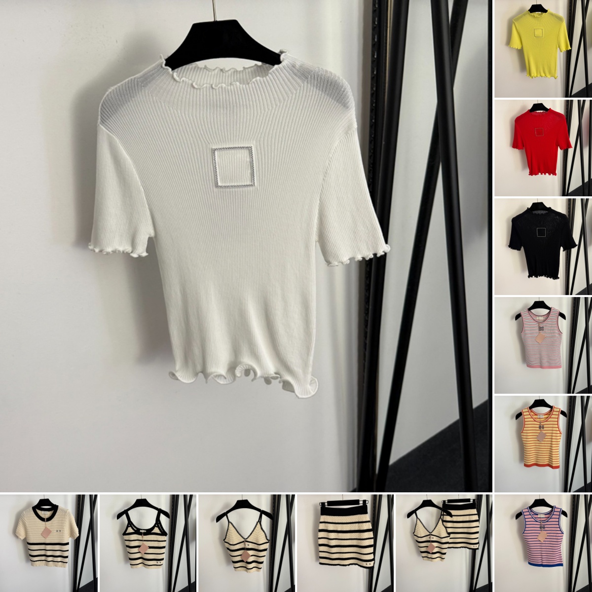Plus Size Knit Tees New 2026 Hot Selling Summer Tank Luxury Slim Fit Tank for Ladies Beach Vacation Outfits Daily Match Knit Camisoles Tops