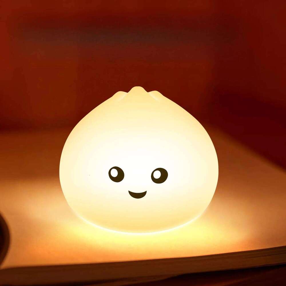 Creative Battery Powered Cute Light Baozi-shaped Silicone Soft Baby Night Sleeping Lighting Eye Protection for Bedroom Z260127