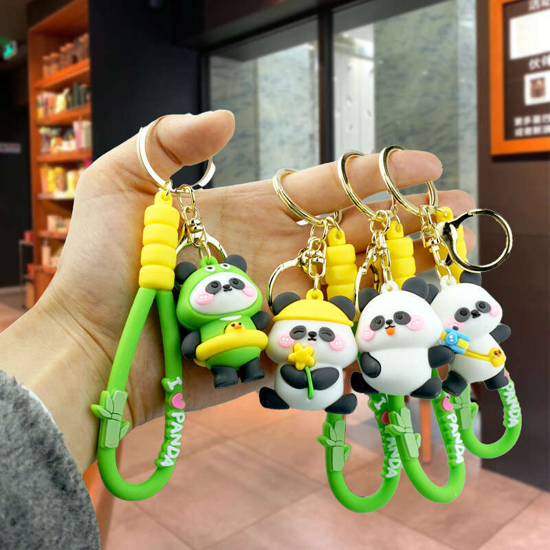 Cute Creative Kung Fu Panda Travel 3D Soft Rubber Doll Car Bag Keychain Pendant Gift S260126 c54