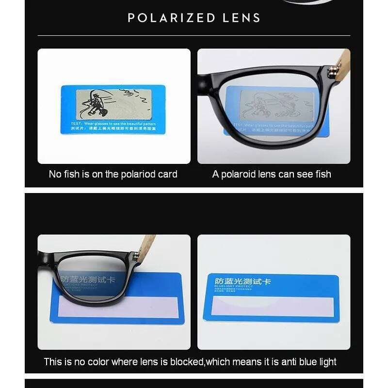 2025 Brand Bamboo Leg Polarized Sunglasses men Classic Square goggle Fashion Retro Female sun glasses Oculos De Sol UV400 Z260127