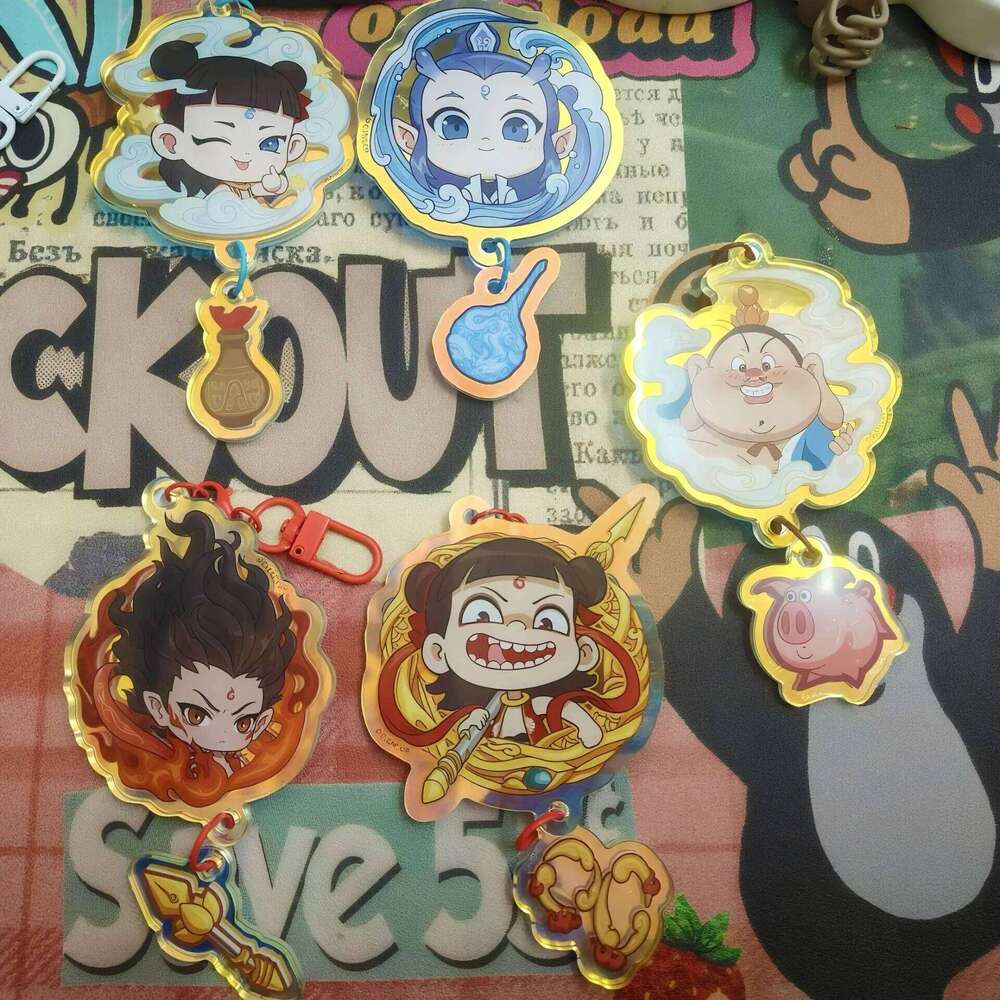 Nezha's Demon Child Roaring Sea Keychain Pendant S260126
