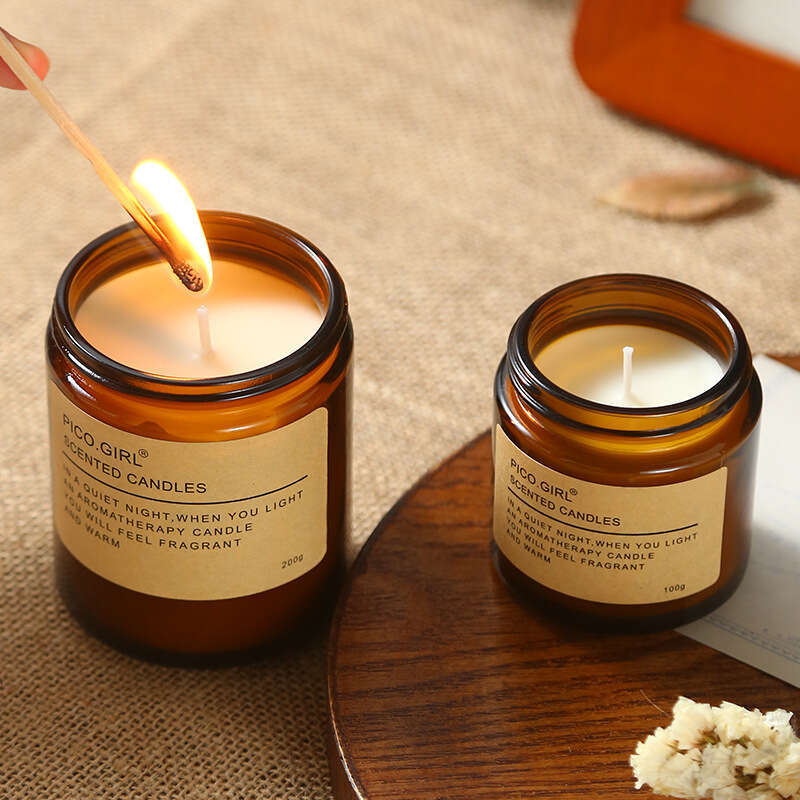 Brown Atmosphere Scented Candle Long-lasting Fragrance Birthday Gift Soy Wax Essential Oil Indoor Smokeless Y260127