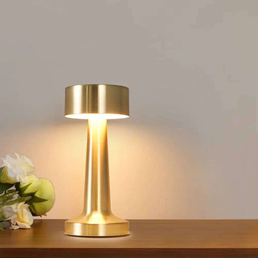 Creative Retro LED Table Lamp USB Rechargeable Touch Dimmable 3 Color Eye Protection Coffee Restaurant Decoration Night Light Z260127