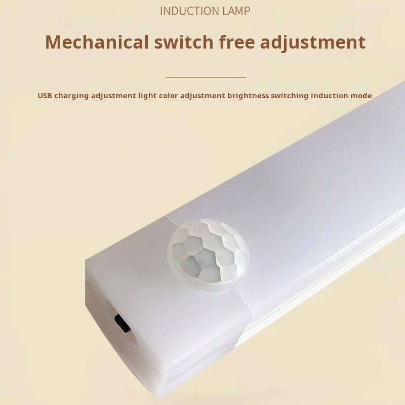 1pc Wireless Rechargeable LED Motion Sensor Cabinet Light Ideal for Closet, Kitchen, Wardrobe, Stairs - Battery Operated Night Z260127