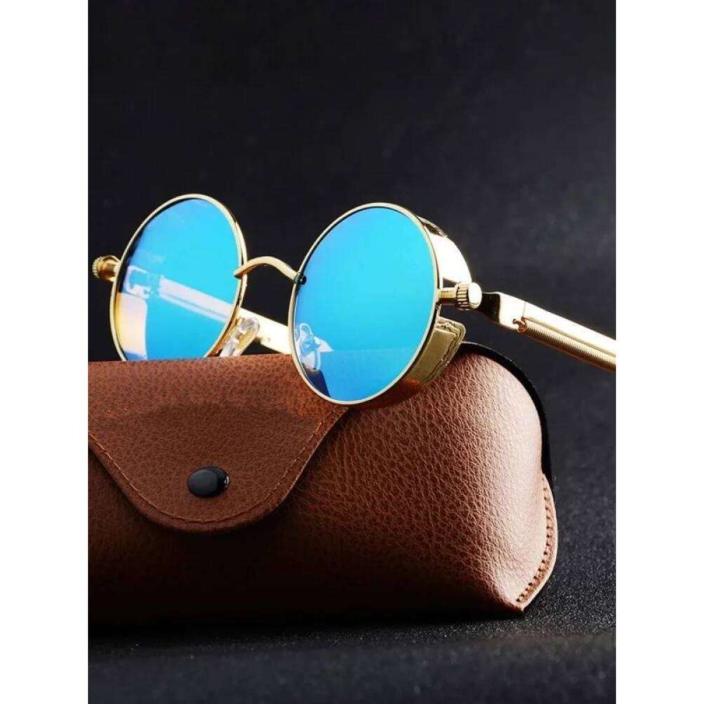 Metal Steampunk Sunglasses Men Women Fashion Round Brand Vintage Sun Glasses High Quality Oculos de sol UV400 Z260127