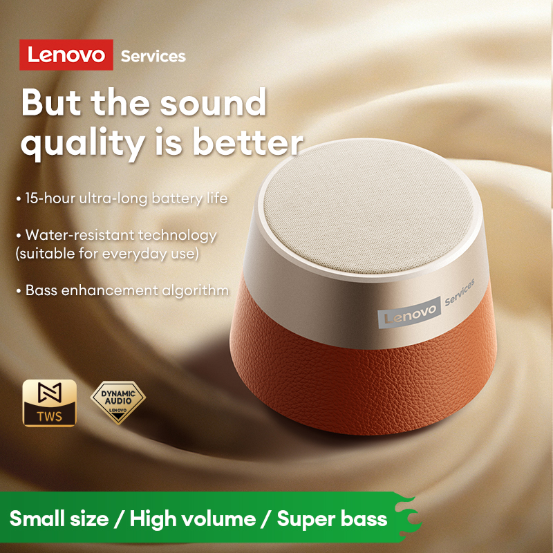Lenovo HD103 Bluetooth 5.4 Speaker Portable TWS Dual Device Connection Laptop Speaker Deep Bass Car Speaker Long-Lasting Battery Life Outdoor Camping 
