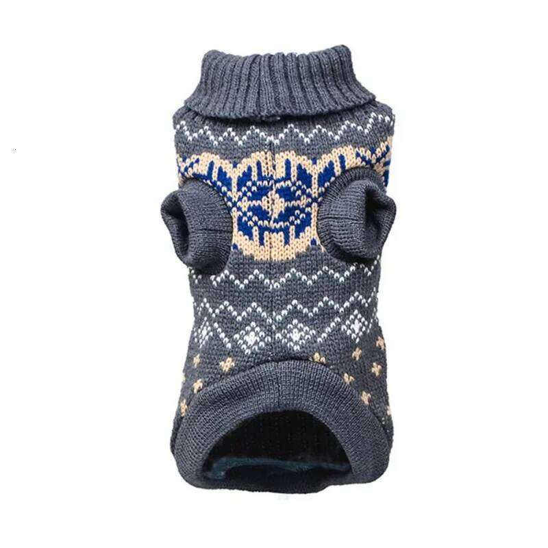 XS-XXL Soft Classic Puppy Dog Sweater Autumn Winter Warm Clothes Snowflake Pattern Pet Coat For Small Medium Large Dogs Cats XJ260127
