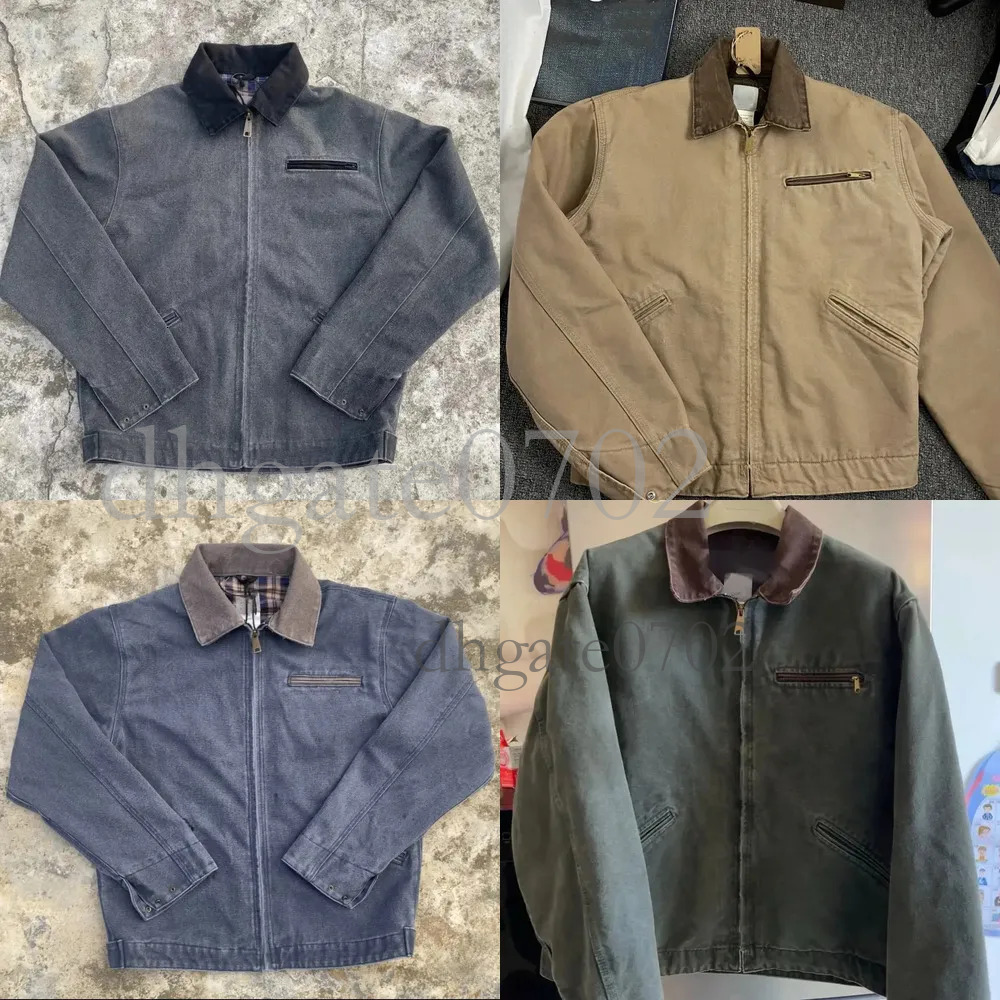 Carharttity Designer Vintage Jacket Unisex Men Women American Style Detroit Work Wear Couple Hip Hop Retro Streetwear Cargo Jackets Pant Carharretes Clothes c6