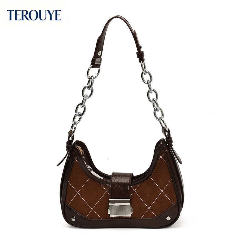 TEROUYE bag bag Autumn/Winter New French Underarm Bag Fashion Personality Trend Crescent Bag Women's Shoulder Bag
