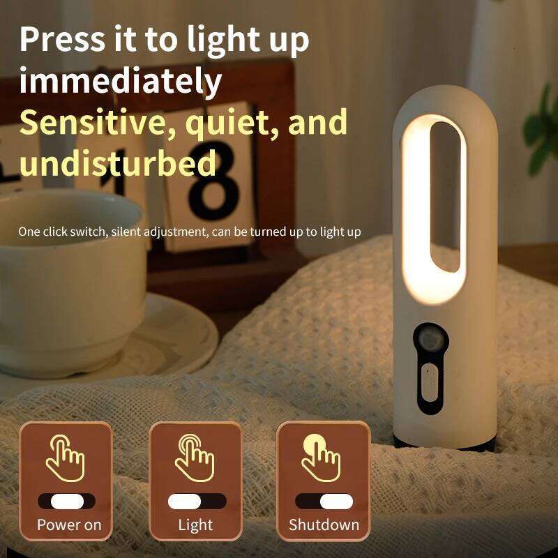 AiQUE LED Motion Sensor Night Light Portable 2 in 1 Flashlight Bedroom Bathroom Reading Camping Lighting Baby Feeding Eye Care Z260127