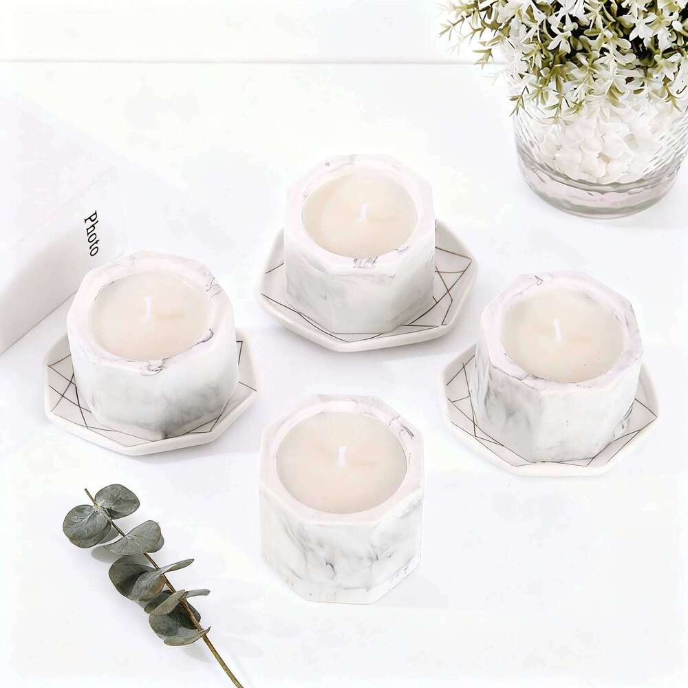 Marble Scented Candle, Smokeless Aromatherapy Candle in Jar, Home Decor Relaxing Gift, Romantic Wedding Birthday Party Favor Y260127