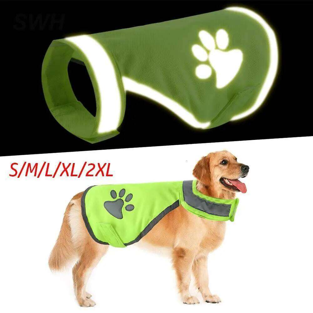 Reflective Outdoor Night Safety Vest Jacket High Visibility Fluorescent Dog Paw Coat Ventilate Cozy Pet Supplies XJ260127