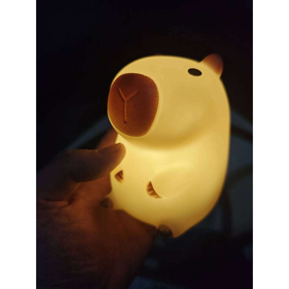Pet Capybara Light Cute Cartoon Silicone Creative Bedside Sleep Night Lamp For Children's Room Decor Birthday gift Z260127