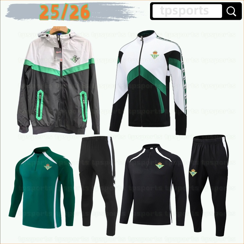 2025 2026 real betis tracksuit long ANTONY 25 26 training shirt long sleeve suit kit uniform chandal adult sweatshirt Sweater long sleeved betis men