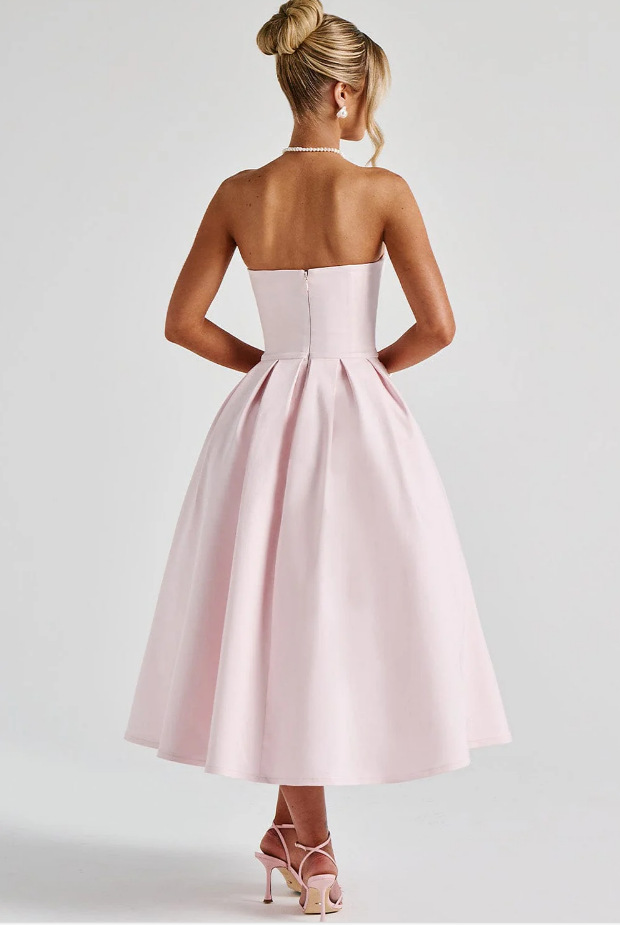 hot Free delivery women dress Summer minimalist dress for women solid color slimming commuting mid length skirt