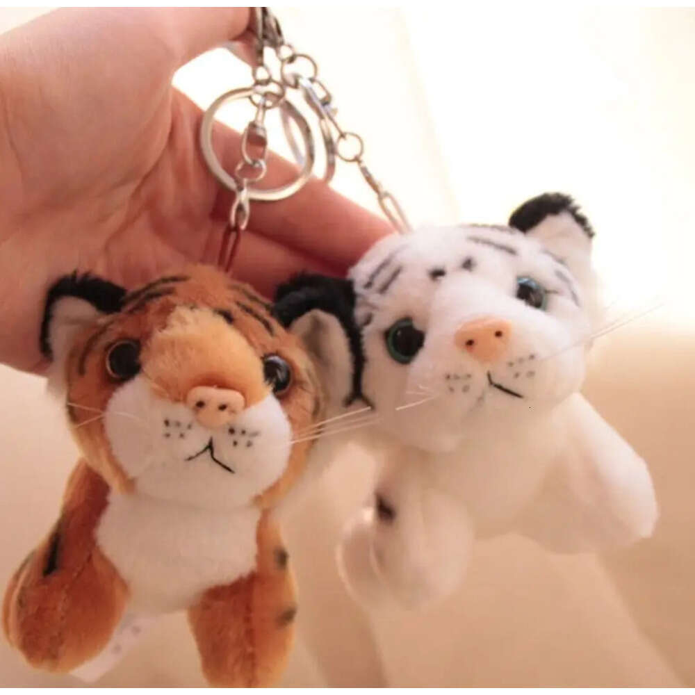 Cute Plush Keychain Stuffed Funny Animal Charm Soft Cartoon Tiger Key Rings Backpack S260126 e7d