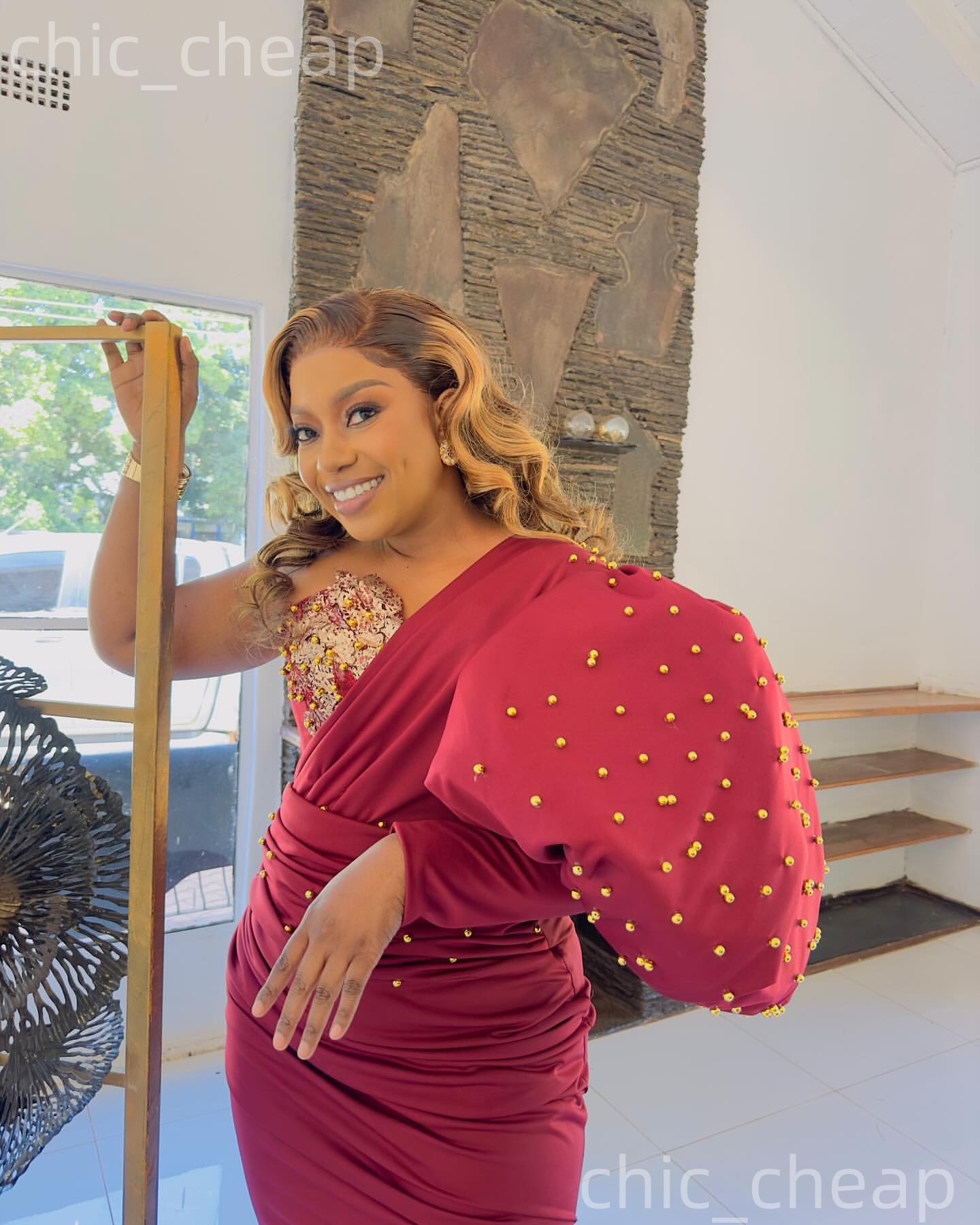 2026 Plus Size Burgundy Mermaid Mother Of Bride Dresses One Shoulder Pearls Satin Evening Party Mama's Dress Vintage 50's Birthday Wedding G