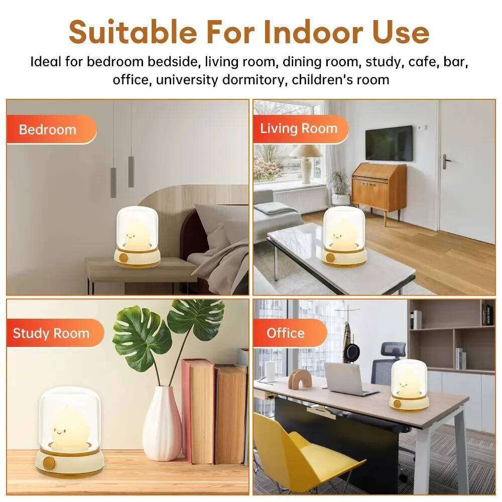 Mini Desktop LED Cute Night Creative USB Rechargeable Portable Cartoon Table Lamp For Coffee Bar Home Decor Hotel Bedroom Z260127