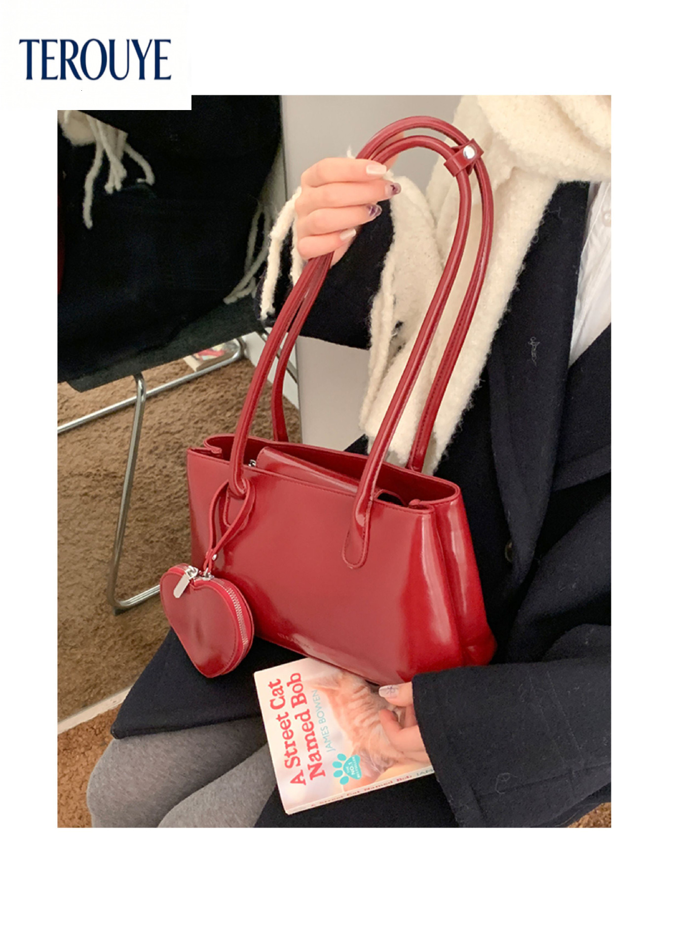 TEROUYE bag autumn/winter new niche design trend retro style fashionable versatile armpit bag women's shoulder bag