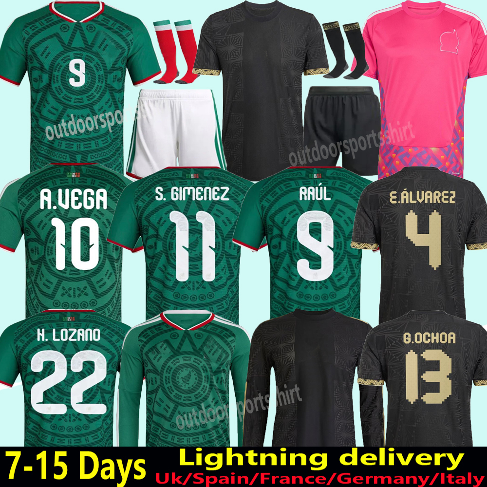 2026 Mexico jersey World Cup 26 27 QUALIFIERS RAUL CHICHARITO VEGA RAUL Mexico Soccer Jerseys LOZANO DOS SANTOS Men Kids Football Shirts Uniforms football kit S-4XL