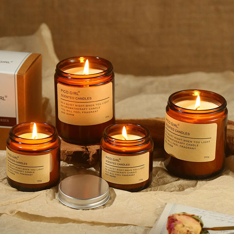 Brown Atmosphere Scented Candle Long-lasting Fragrance Birthday Gift Soy Wax Essential Oil Indoor Smokeless Y260127