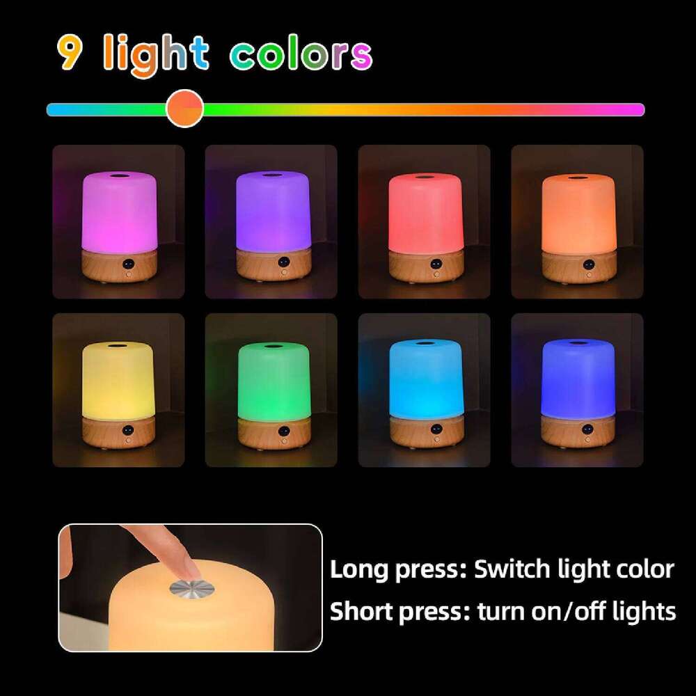 1pc LED Bedside Touch Dimmable USB Rechargeable with 9 RGB Colours 3 Modes Table Lamp Wireless Night Light Z260127