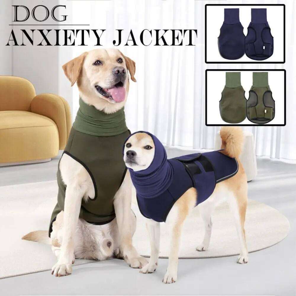 Noise-proof Calming Hoodie Anxiety Relief Reflective Pet Earmuff Noise Protection Breathable Vest Jacket Small Large Dog XJ260127