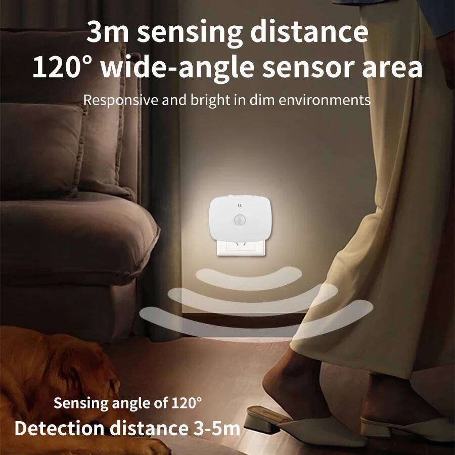 EU/US Plug LED Light with Motion Sensor PIR Human Induction Bedside Lamp For Bedroom Hallway Stair Night Lights Z260127
