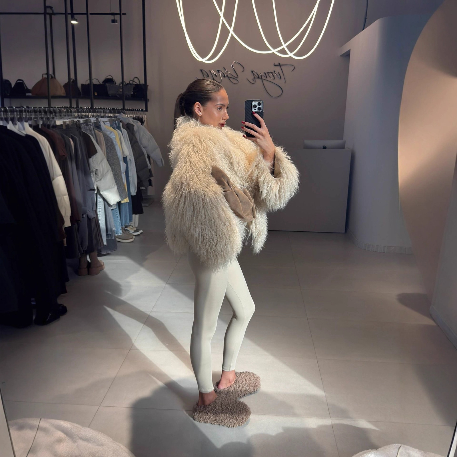 Winter Autumn Fashion Real Fur Jacket Women Genuine Mongolia Sheep Fur Coat 241107