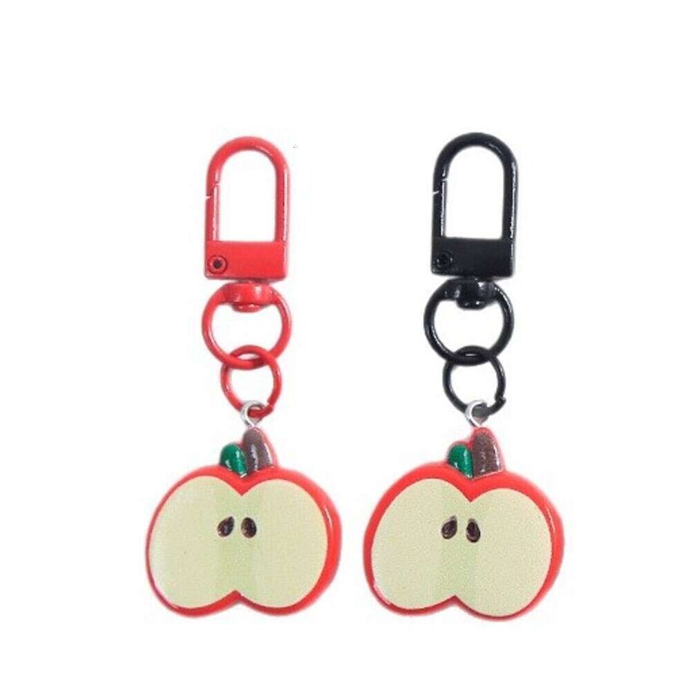 Creative Cute Sliced Apple Cartoon Fun Food Keychain Ring for Men and Women Bag Accessories Pendant Material Wholesale S260126 873