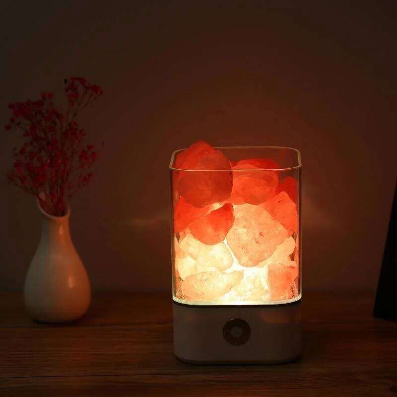 Usb Power Supply Natural Himalayan Salt Lamp Unique Crystal Salts Night Light Home Bedroom Lighting Decor Crafts 7 Color Lights Z260127