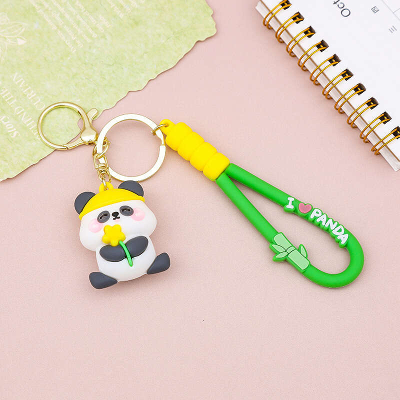Cute Creative Kung Fu Panda Travel 3D Soft Rubber Doll Car Bag Keychain Pendant Gift S260126 0ec