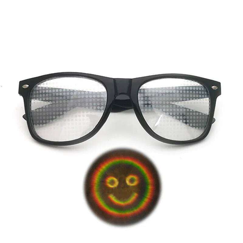Diffractive Optical Special Effect Sunglasses Dance Light Show Female Glasses Star Football Dollar Heart Shape Z260127